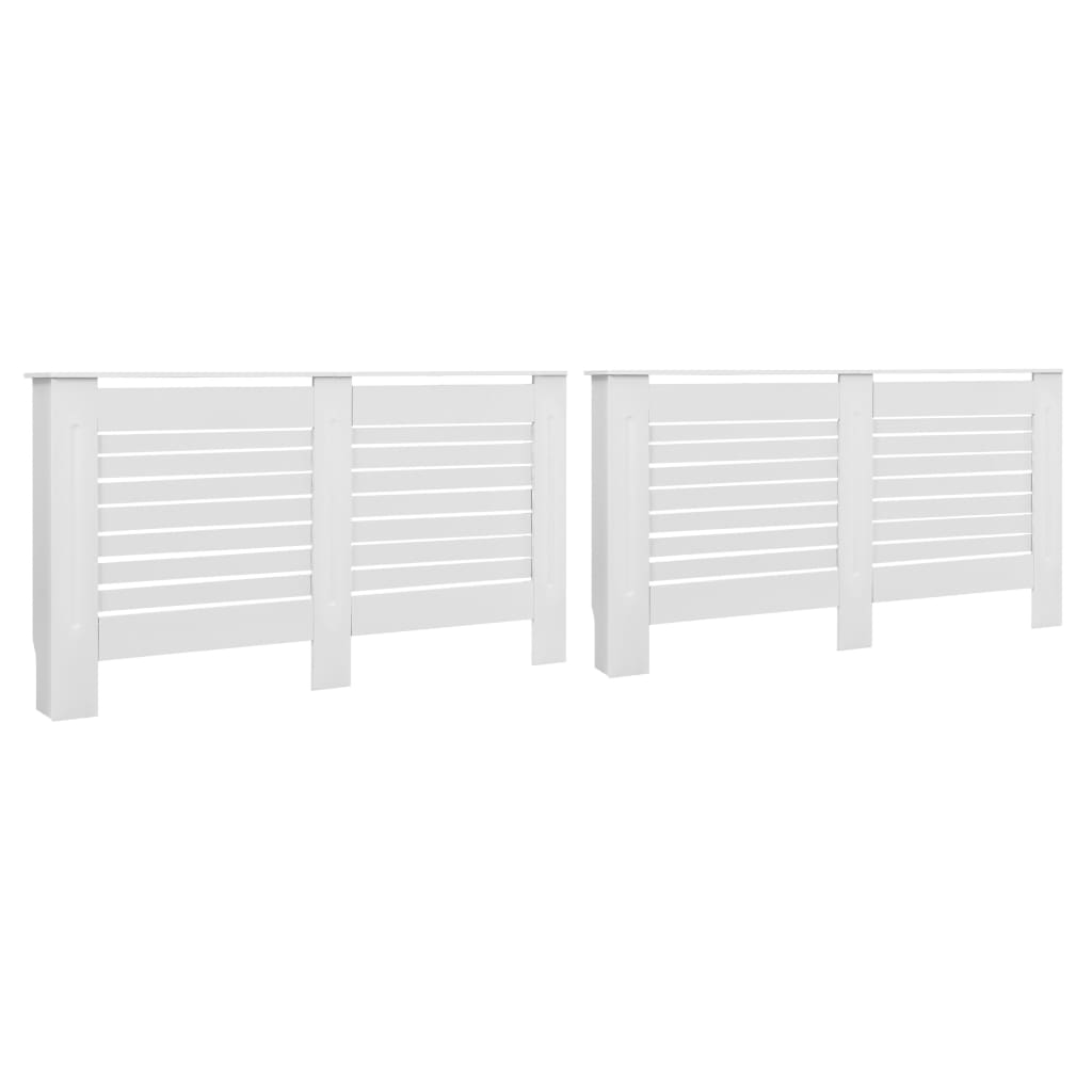 vidaXL Cubiertas para Radiador MDF Blanco (2 unidades) Armario de Pared Dimensiones 112 x 19 x 81.5 cm, 152 x 19 x 81.5 cm, 172 x 19 x 81.5 cm
