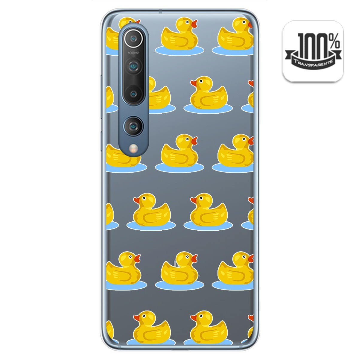 Tumundosmartphone Funda Gel Transparente para Xiaomi Mi 10 / Mi 10 Pro diseño Pato Dibujos