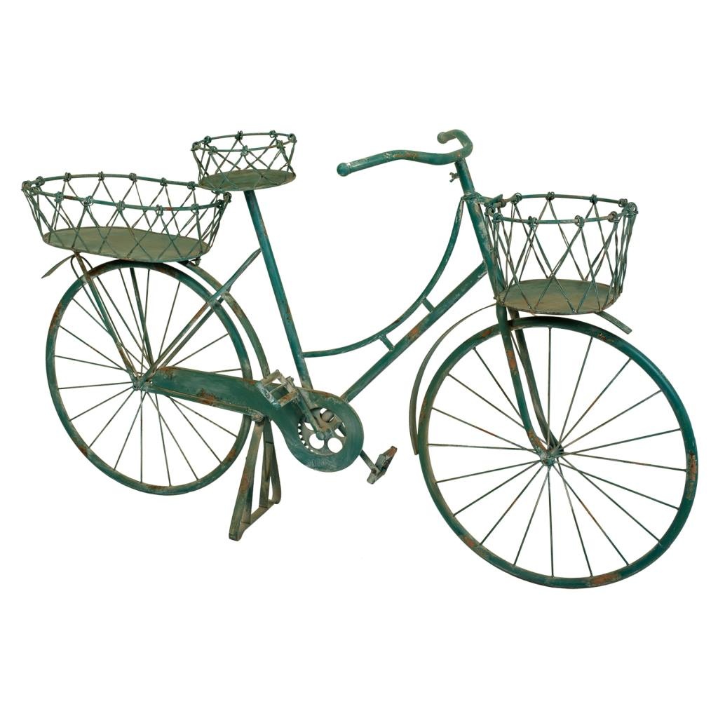 Wonderlust Deco - Bicicleta decoración de metal 150X50X89h cm Verde Verde 150x89x50h cm