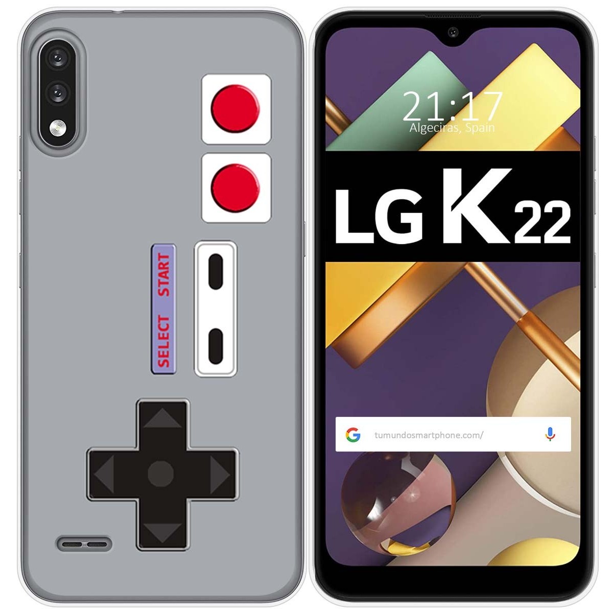 Tumundosmartphone Funda Gel Tpu para Lg K22 diseño Consola Dibujos