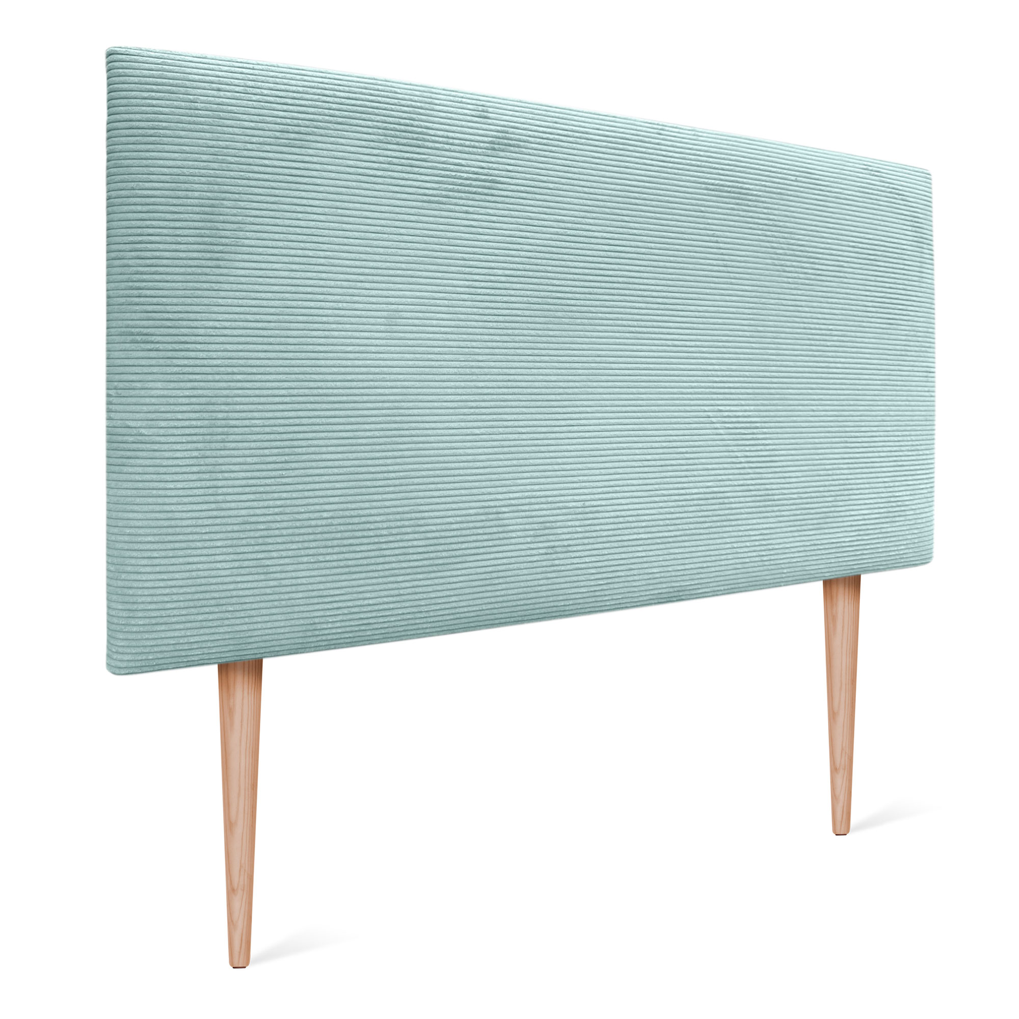 DHOME Cabecero de Pana Liso con Patas Alta Gama Moderno 8cm Grosor