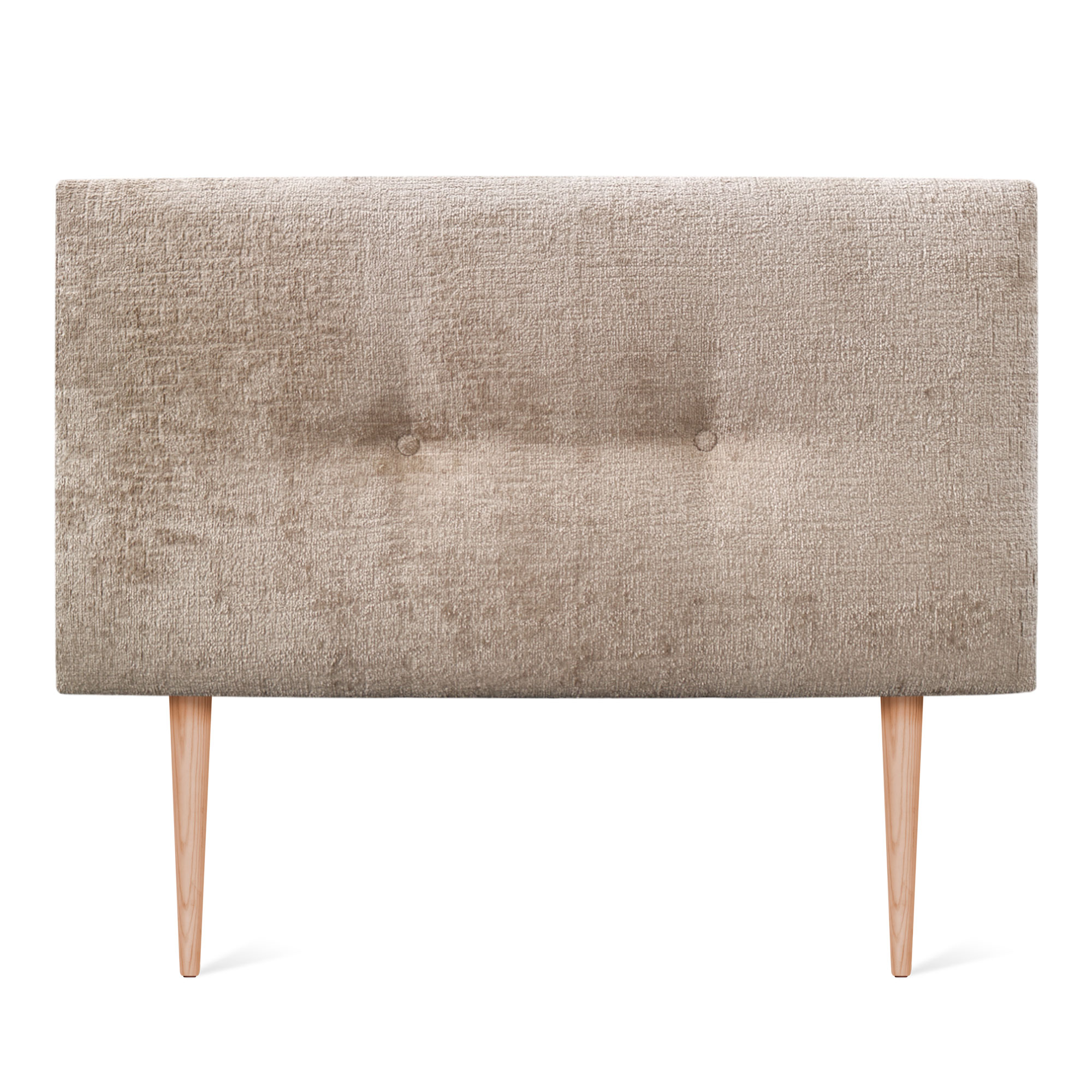 DHOME Cabecero Acabado Lana Natural con Botones y Patas Cabezal Tapizado Cama Dormitorio Alcolchado WINTER LUXURY