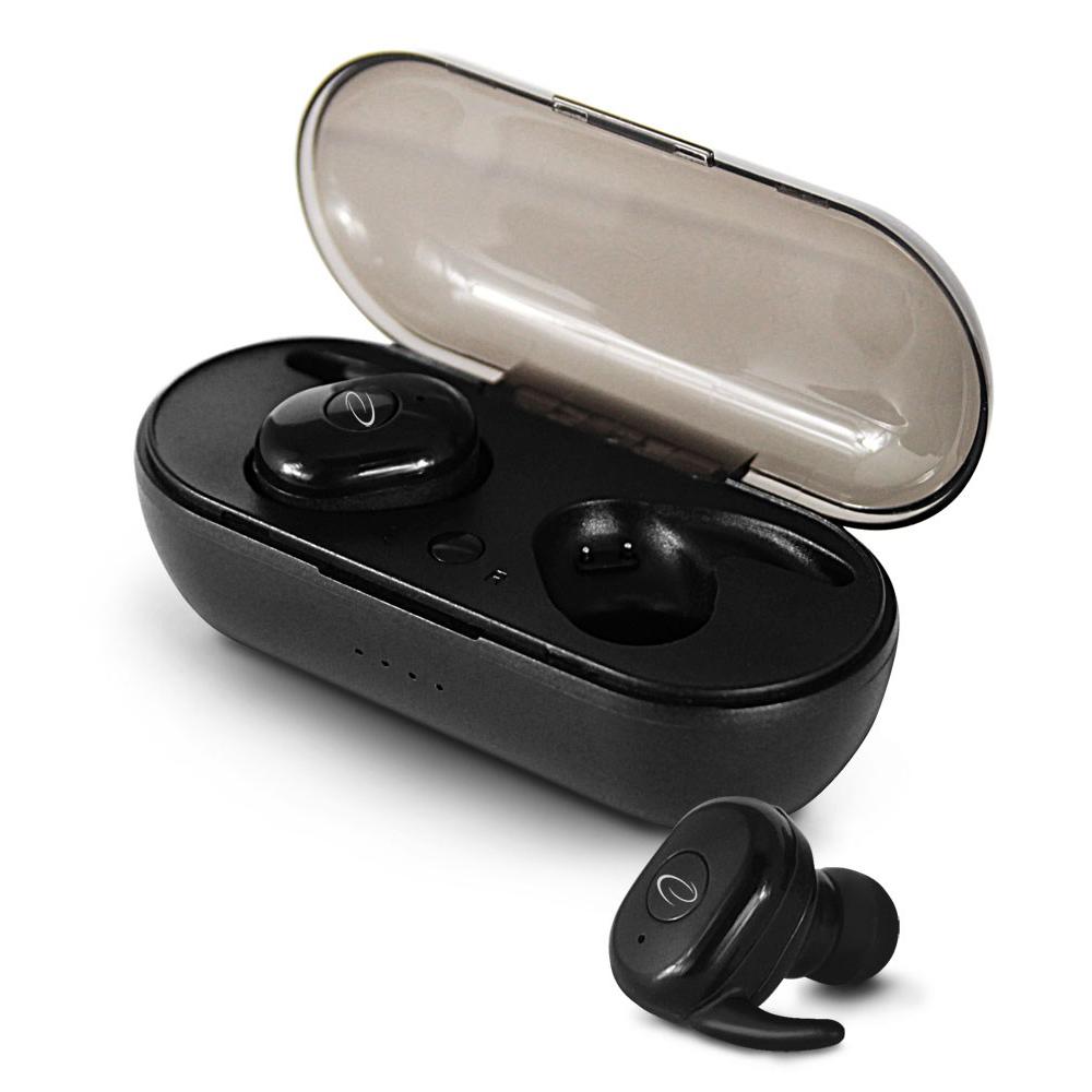 Esperanza eh225k Bluetooth in-ear headphones, wireless design, lightweight 90g, Bluetooth 5.0, 3-hour playback, built-in battery, includes 0.2m charging cable, ideal for travel and music calls.