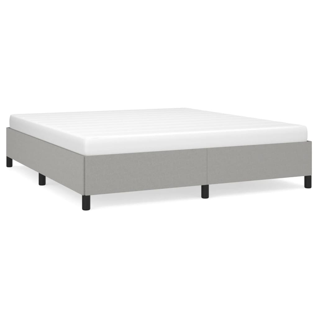 vidaXL Cama sin colchón tela gris claro 160x200 cm