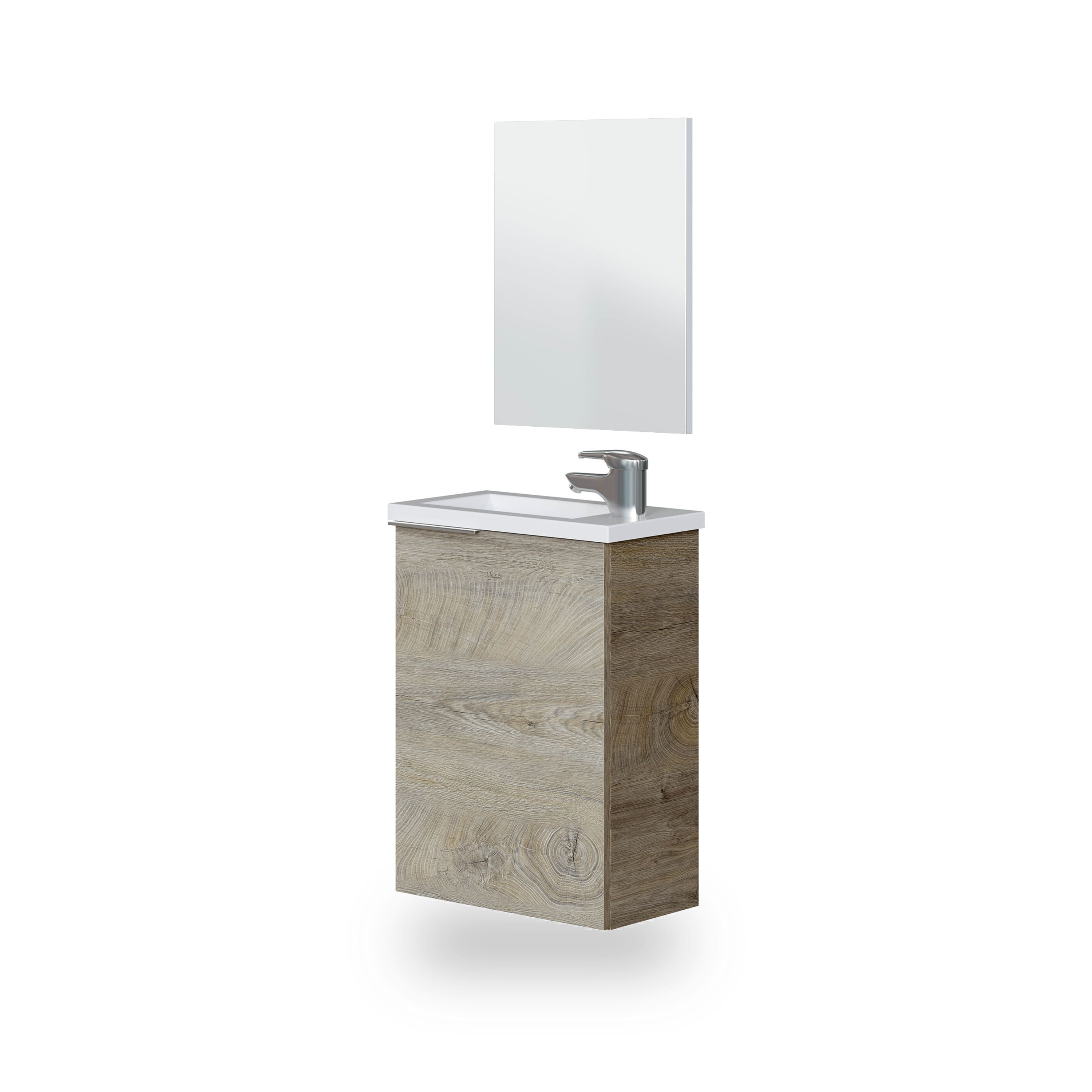 duehome - Mueble de baño con espejo Sense 1 puerta