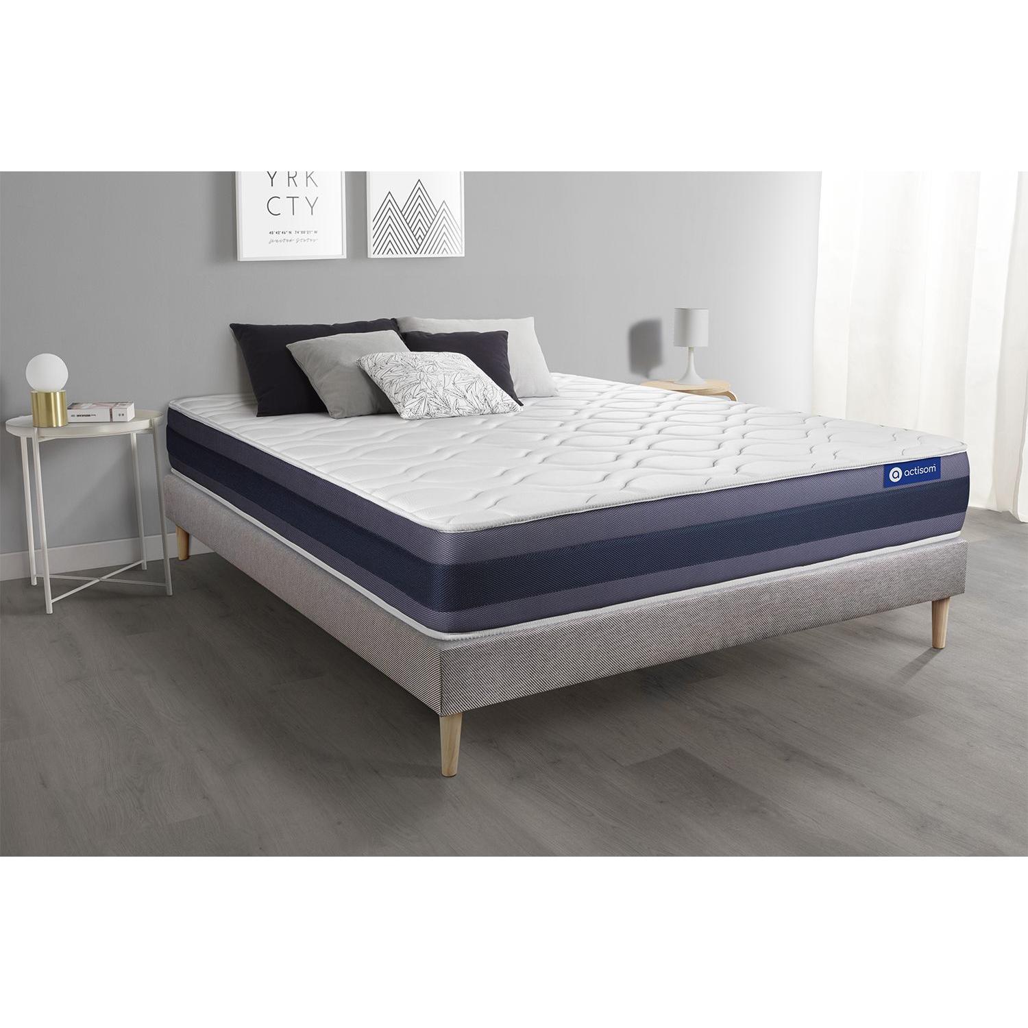 Pack colchón Actimemo morpho 120x190cm + Somier, espuma viscoelástica, 5 zonas de confort