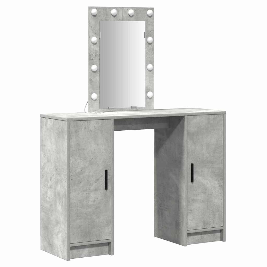 vidaXL Mesa Tocador Gris Claro 102 x 33 x 135 cm Madera de ingeniería