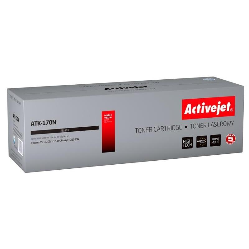 ActiveJet ATK-170N Black Toner Cartridge for Kyocera Laser Printers, 7200 pages yield, 1 piece, compatible with Kyocera FS 1320D, 1370DN, certified ISO 9001, 14001.