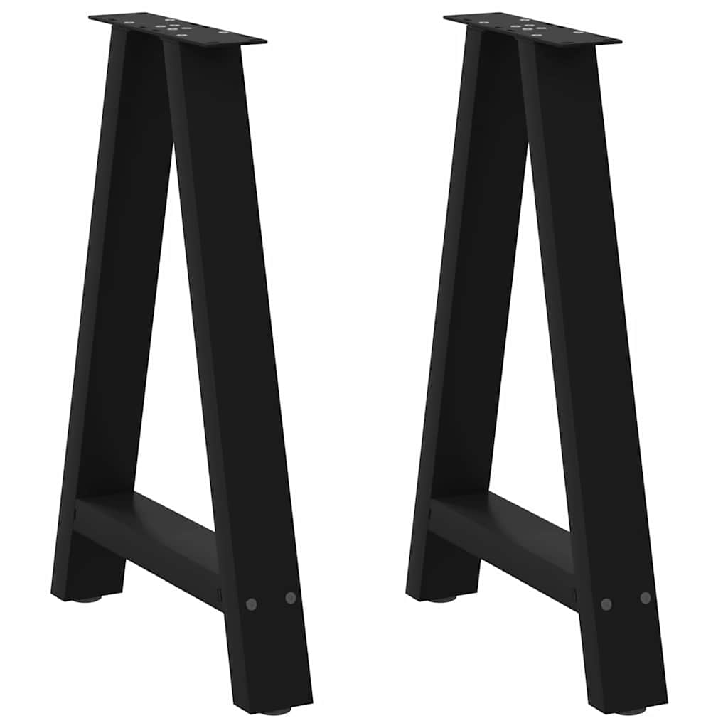 vidaXL Patas para mesa de comedor en forma de A (2 unidades) 60 x (72-73) cm, acero