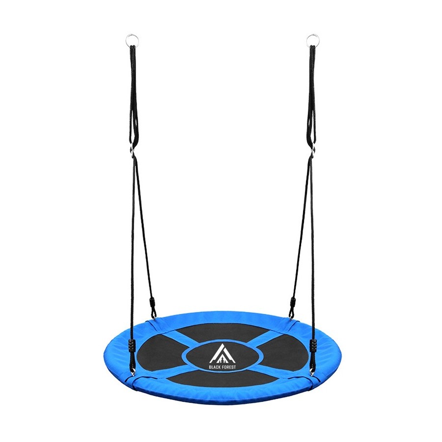 Extralink Columpio Nido – Columpio Infantil Ajustable, Diámetro 100 cm, Capacidad de hasta 150kg, con Bordes Acolchados y Cuerdas Resistentes, Interiores y Exteriores, Azul