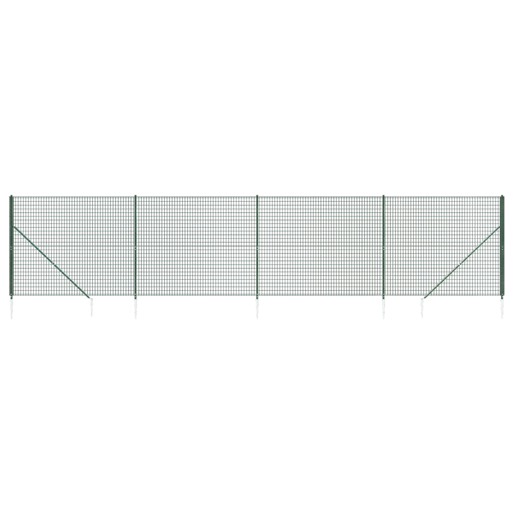 Vidaxl Cerca de Alambre Verde Antracita 2x10 M - Usos Múltiples - Malla Ventilación - Seguridad - Jardín