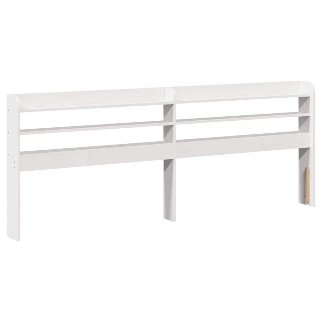 vidaXL Cabecero de cama con estantes madera maciza pino blanco 180 cm