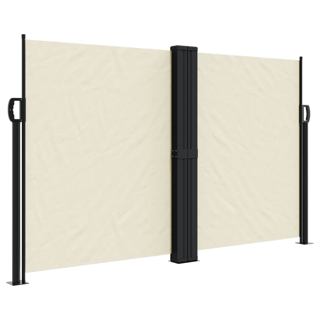 vidaXL Toldo lateral retráctil 140x1000 cm Color Negro, Crema, Azul