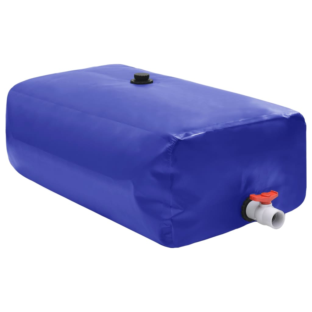 vidaXL Depósito de Agua Plegable con Grifo Contenedor Bidón para Riego PVC Color Azul,  Verde, y mas