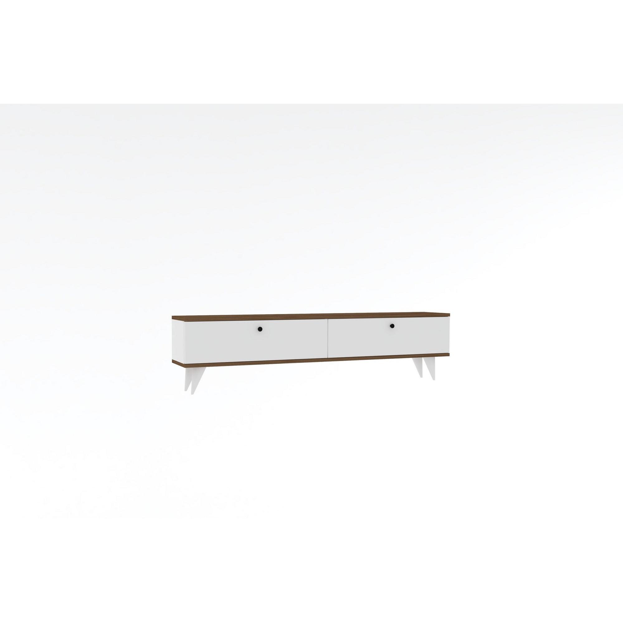 Habitat y Jardin - Soporte de TV de madera "Parlak" - 160 x 25 x 40 cm - Blanco