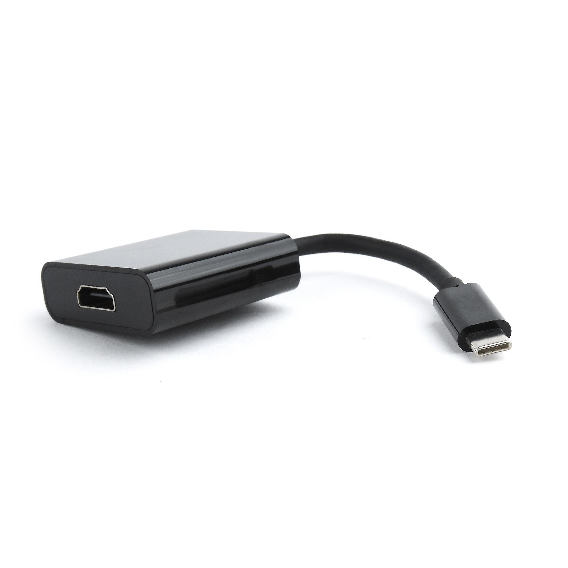 Gembird A-CM-HDMIF-01, USB Type-C 3.1, HDMI, Macho/Hembra, 0,15 m, Negro