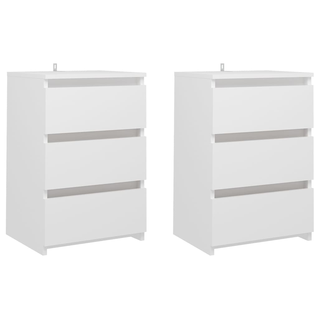 Vidaxl Mesitas de Noche de Madera 2 Unidades 40x35x62,5cm