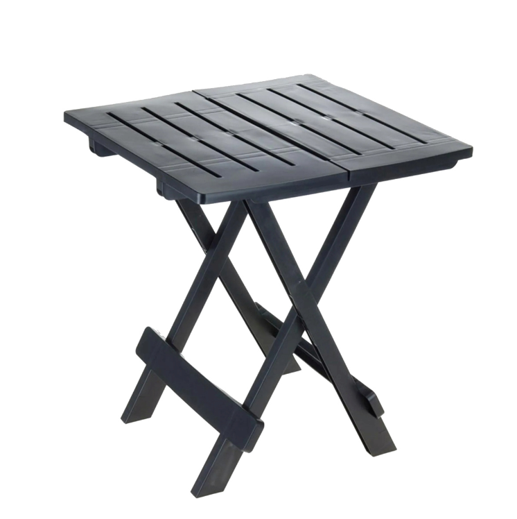 LILI HOME Mesa Plegable Antracita - 43 x 45 x 50 cm - Fabricada en material resistente y duradero apto para uso exterior. Se pliega fácilmente para almacenamiento compacto. Perfecta para jardines, terrazas, balcones, camping o uso auxiliar en interiores.