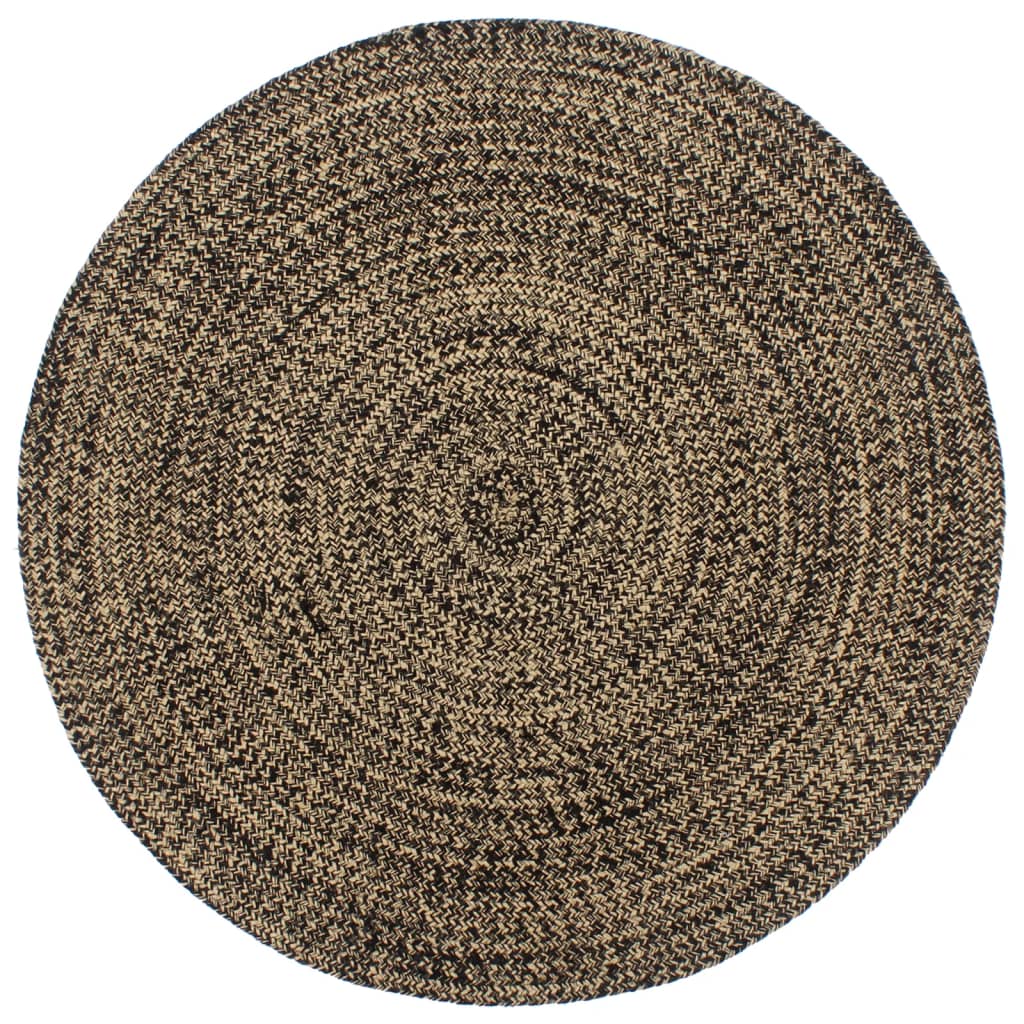 Vidaxl - Alfombra de Yute Tejida a Mano en Color Blanco y Negro - 180 Cm