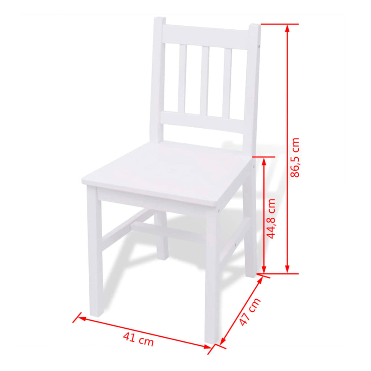 Conjunto de comedor Larisa 1 mesa + 4 sillas blanco
