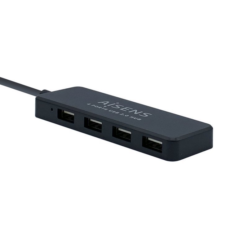 Hub USB Aisens A104-0402 4 Puertos USB 2.0 - Tamaño Ultra Delgado