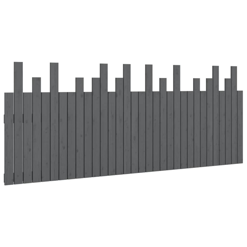 vidaXL Cabecero de cama de pared madera maciza de pino 204x3x80 cm