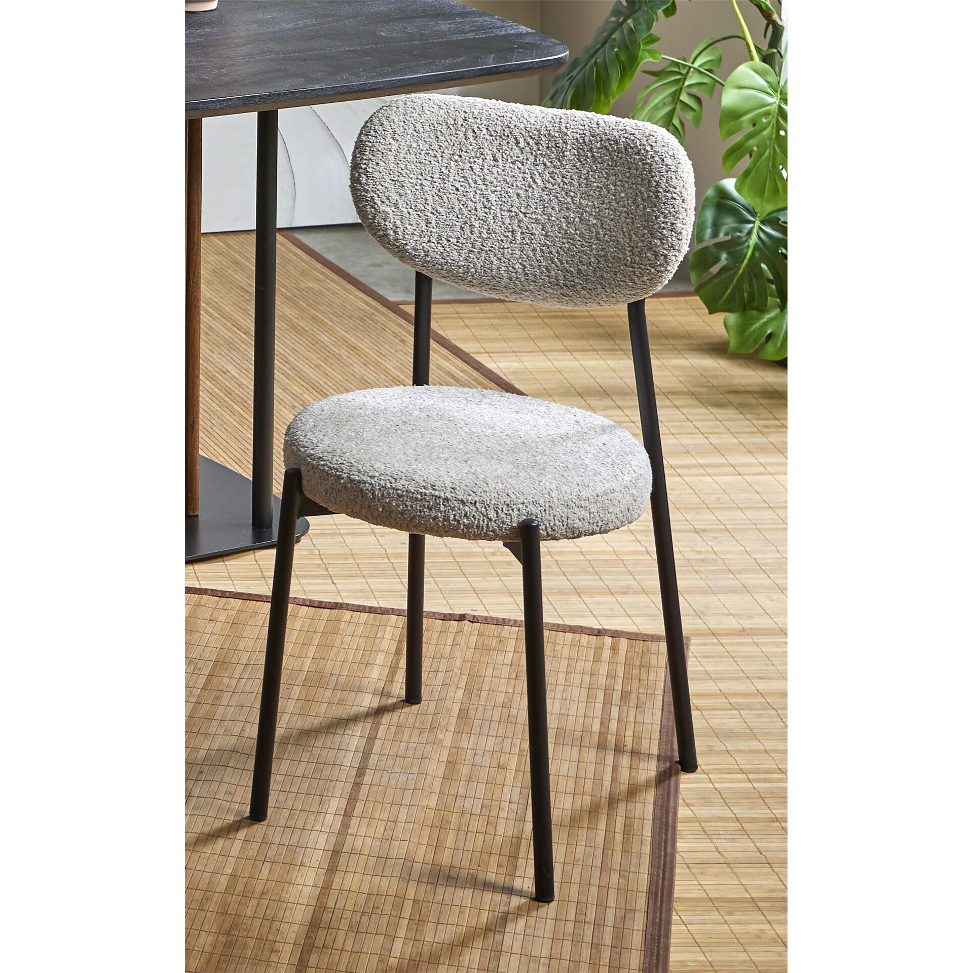 Silla maui rizo suave beige 45x45x85 cms. El mejor complemento para tu hogar.
