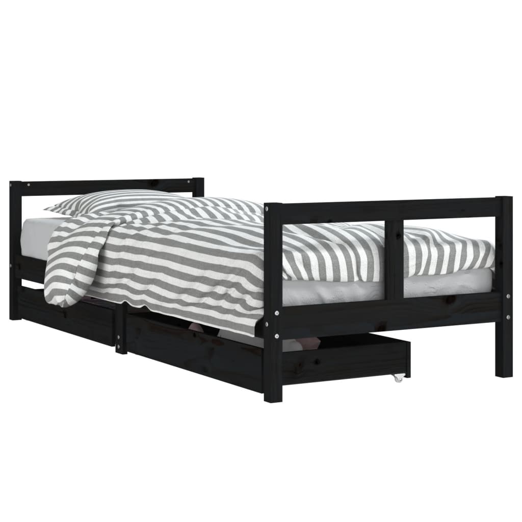 vidaXL Estructura cama niños con cajones madera pino 80x200 cm