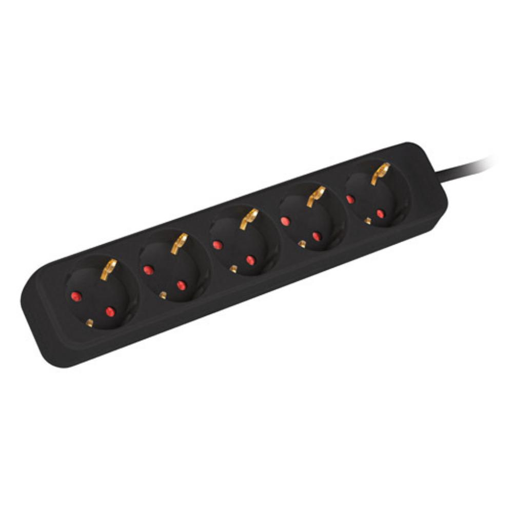 Lanberg Regleta 5 tomas Schuko Negra 3m