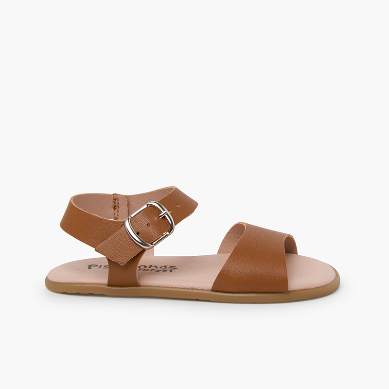 Pisamonas Sandalias barefoot lisas hebilla