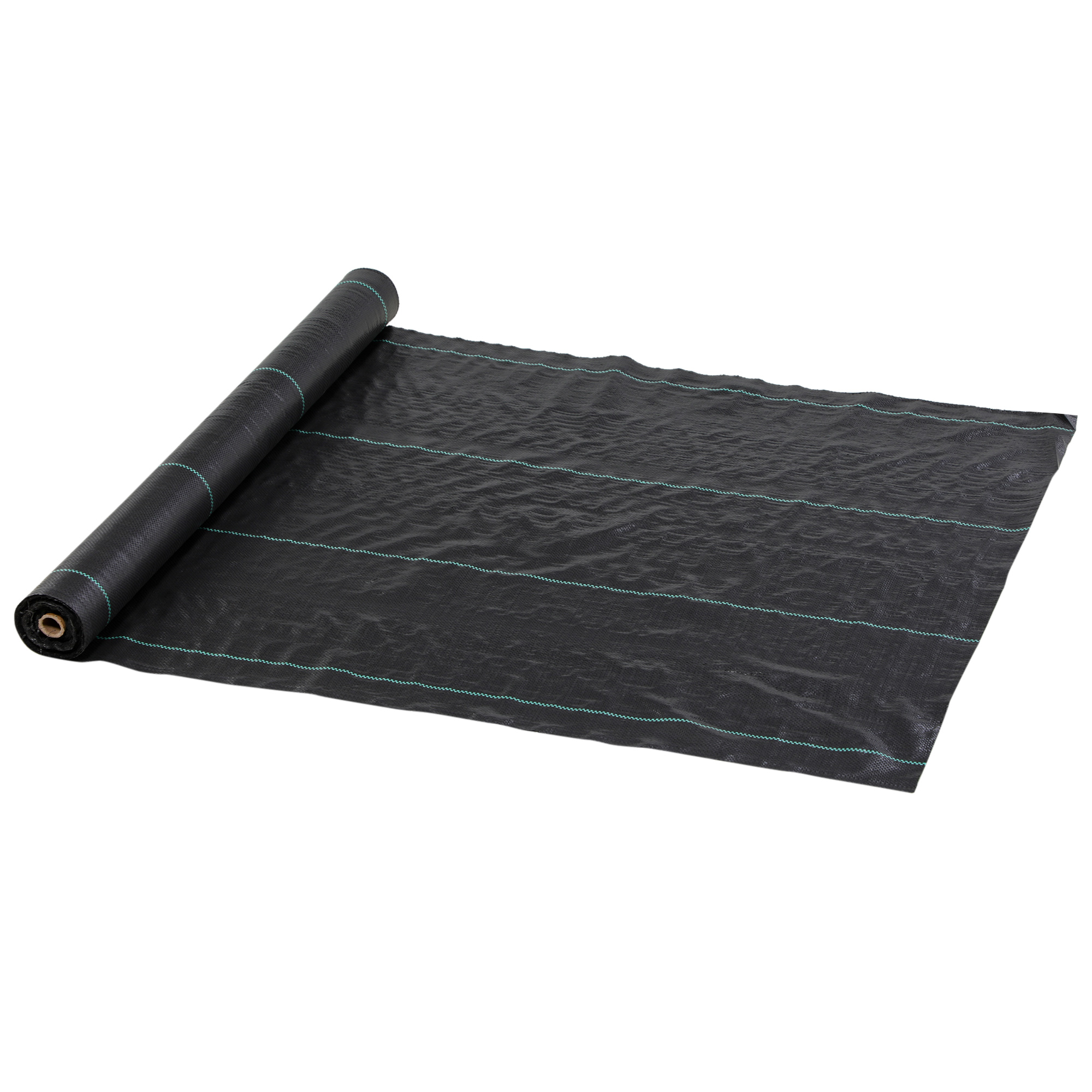 Outsunny Malla Antimaleza  Malla Geotextil para Control de Malezas y Malas Hierbas de Jardín Rollo de Malla Antimaleza Negro