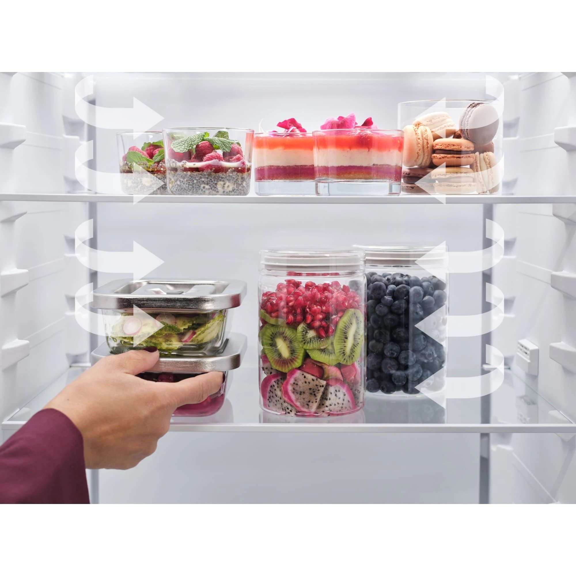 Frigo Combi Integrable No Frost AEG TC3NS181ES Alto 177,2cm x 54,6cm Clase E Blanco  | 235L, Tecnología Multiflow, Cajón Maxispace, Nivel de ruido 38