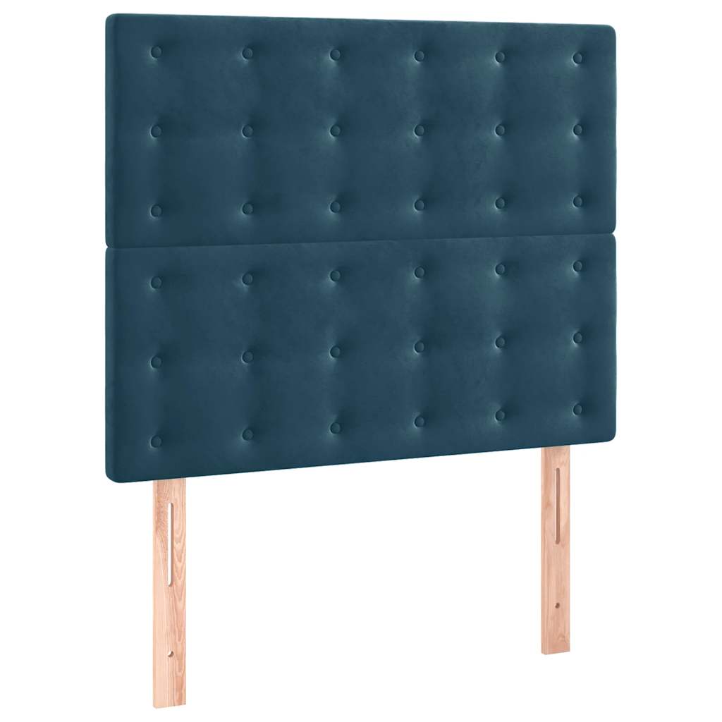 vidaXL Cabecero Terciopelo Azul Oscuro 100x5x118/128 cm