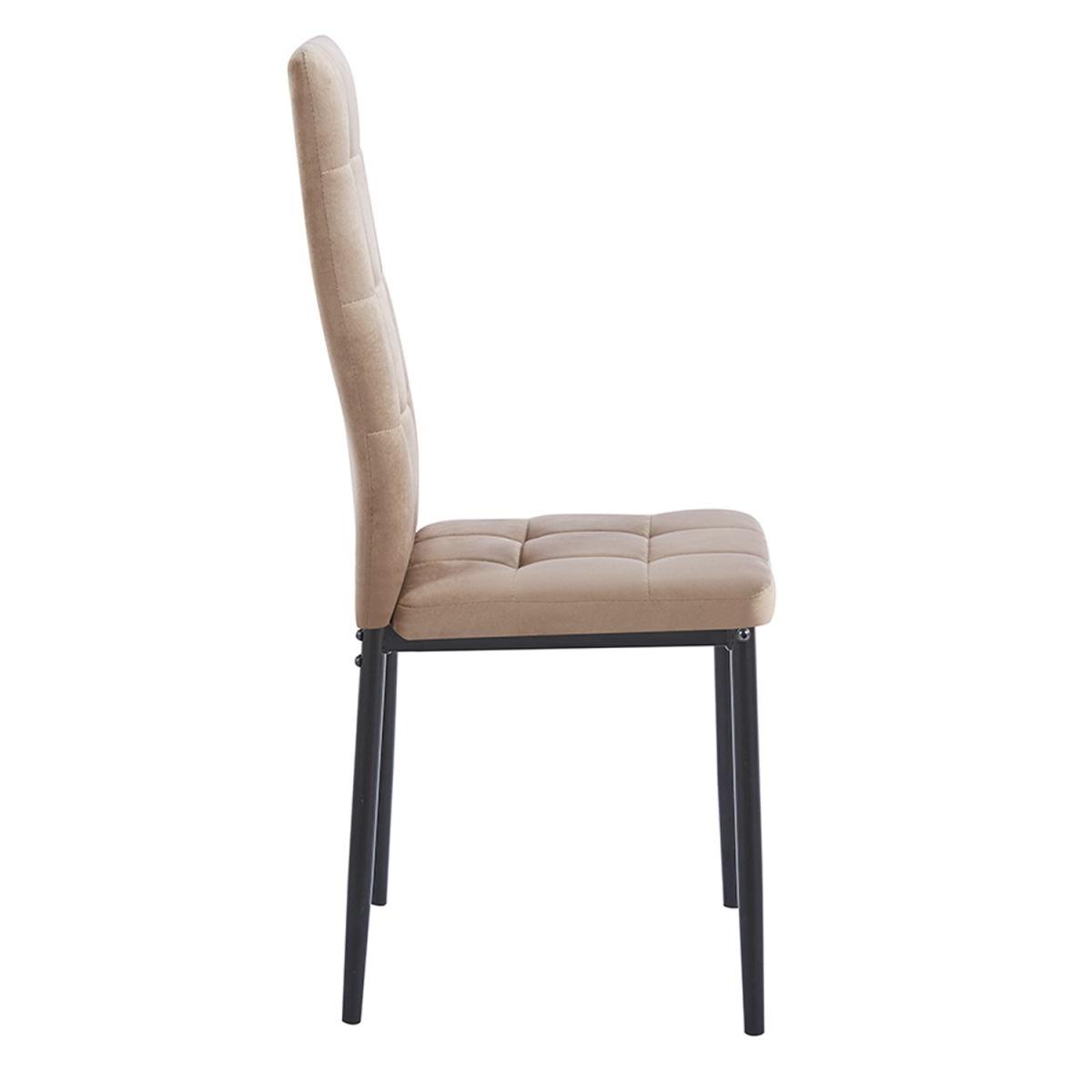 Regalos Miguel - Packs Sillas Comedor - Pack 4 Sillas Lan Terciopelo - Champán