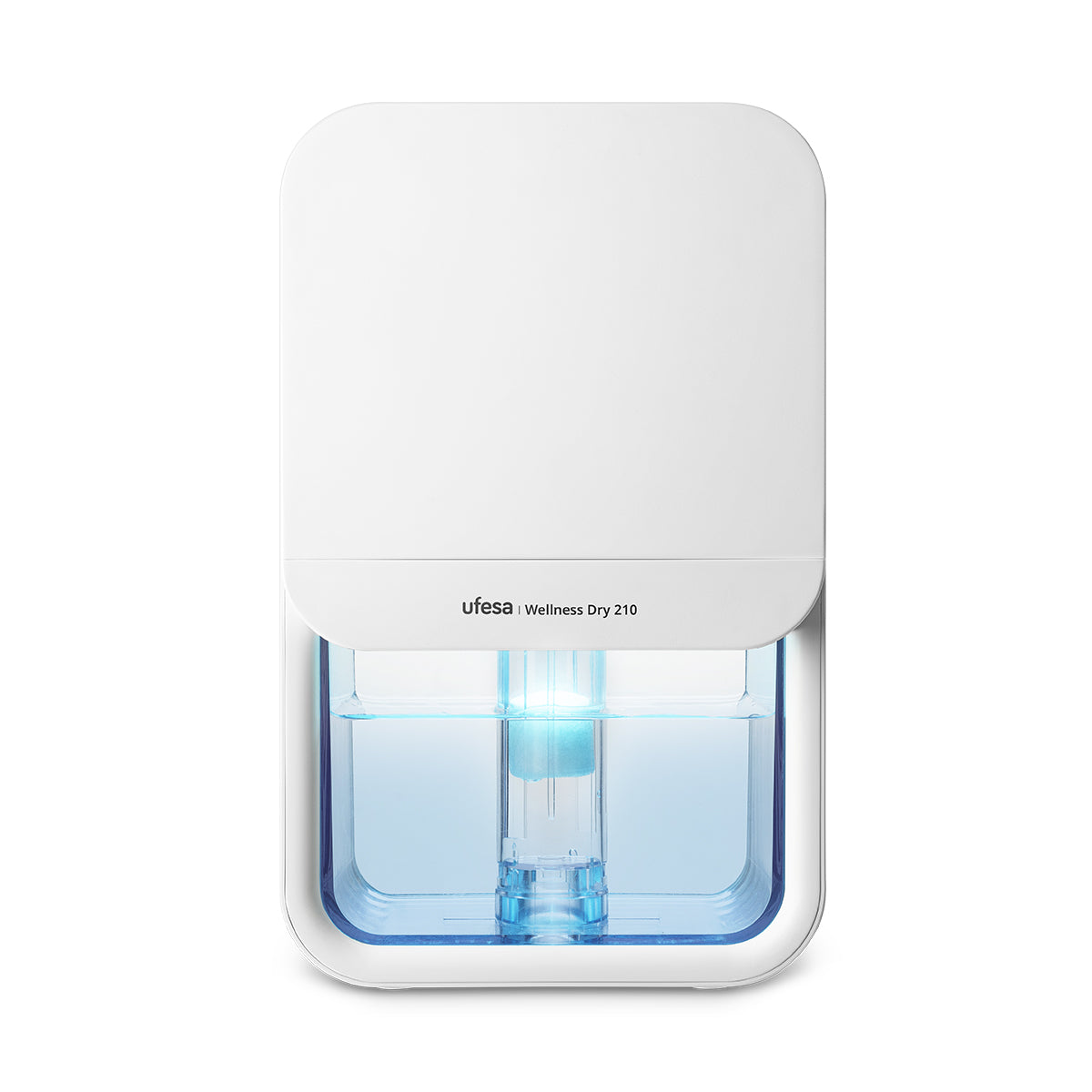 Ufesa - Deshumidificador Wellness Dry 210 para estancias de hasta 20 m², silencioso (43.4 dBA), bajo consumo (23 W) y depósito de 800 ml con apagado automático