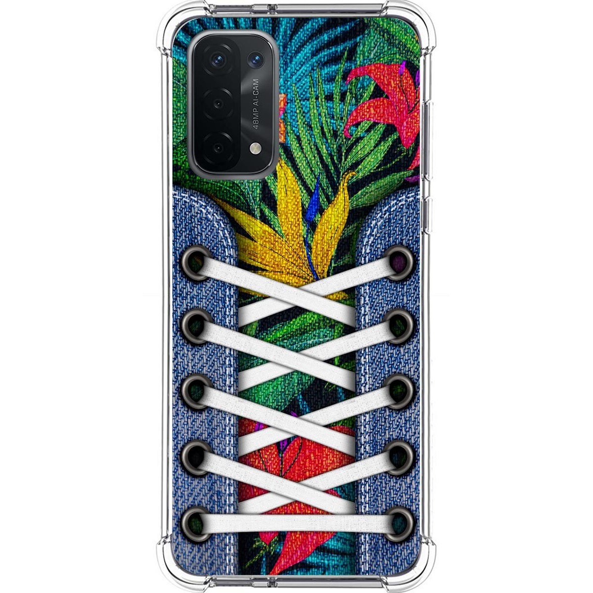 Tumundosmartphone Funda Silicona Antigolpes para Oppo A54 5G / A74 5G diseño Zapatillas 12 Dibujos