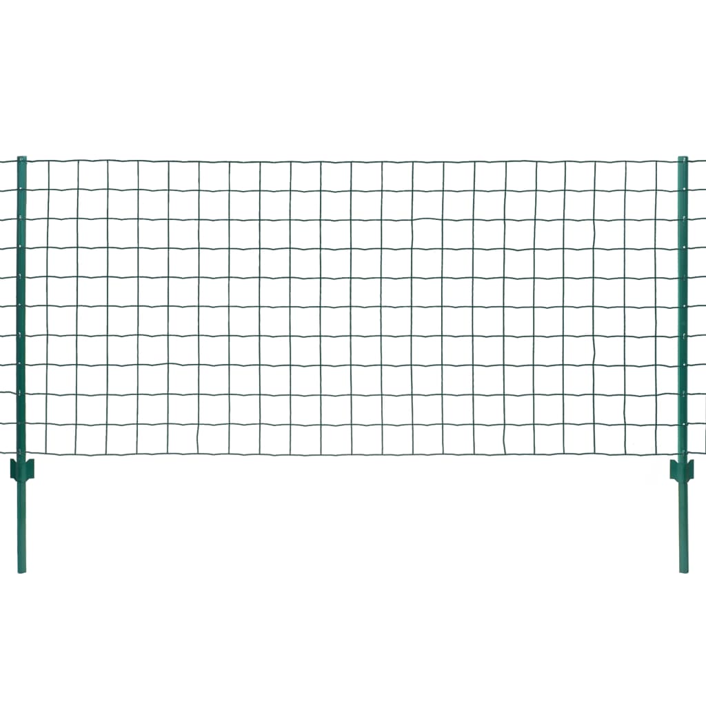 Vidaxl Euro Valla de Acero Verde 20x0.8m/76x63mm
