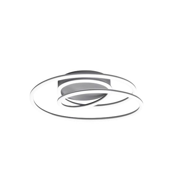 Lámpara de techo LED SPIRA en metal, color gris metalizado, 68W Perenz