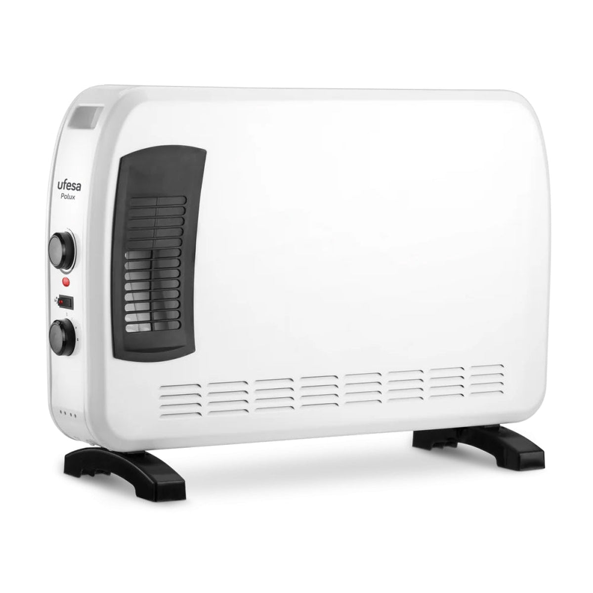 Ufesa - Convector Polux calefactor eléctrico con 3 niveles de potencia (750W-2000W), función turbo y seguridad integrada para estancias hasta 20 m², ideal para cocina o habitación