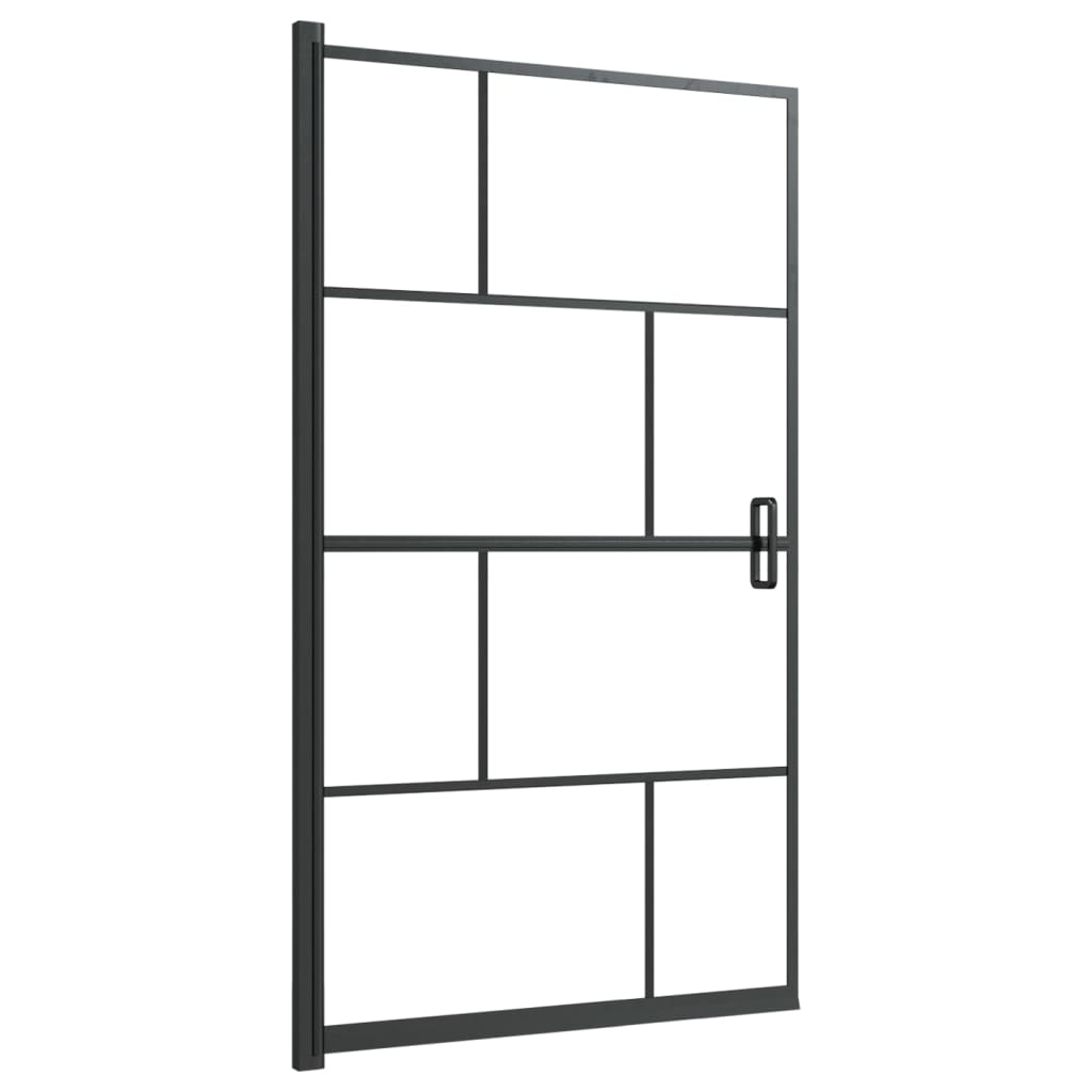 vidaXL Mampara de Ducha ESG Negro Baño Cabina Partición Cubículo Dimensiones 80 x 140 cm, 100 x 140 cm, 116 x 140 cm