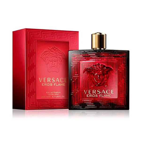Eros Flame VERSACE Eau de Parfum 100ml - Perfume sensual para hombres, fragancia intensa y pasional