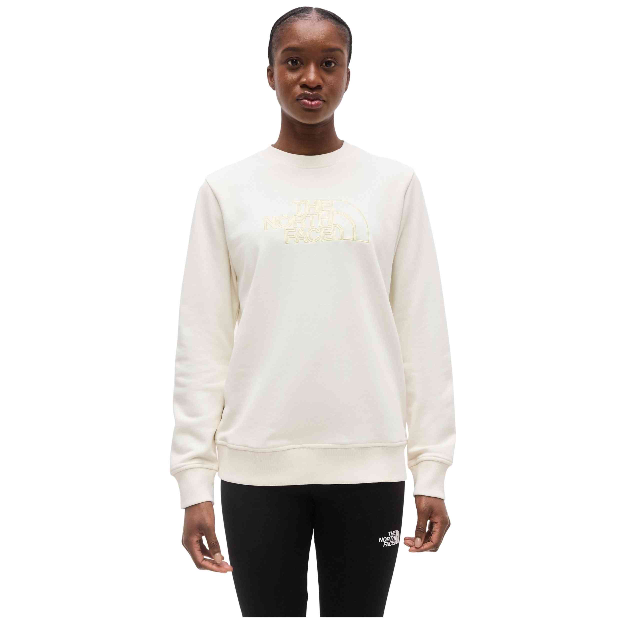 Textil The North Face modelo W Drew Peak Light Regular Crew White Dune/Lemon Mist en color Blanco