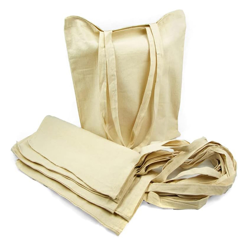 Adri.10 x Bolsa algodón natural 41 x 37 cm. Asas largas