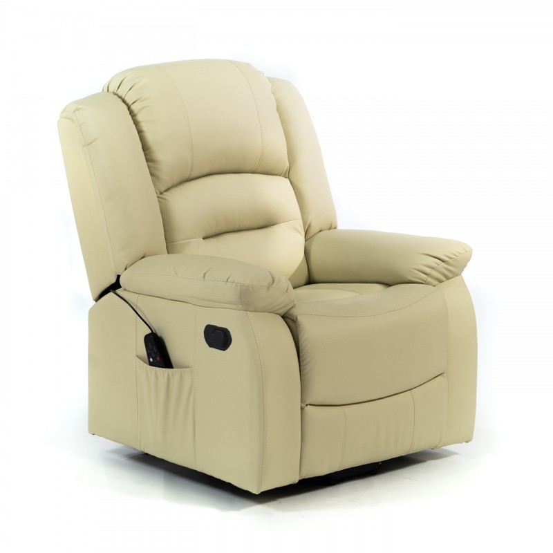 Eco-De Sillón de Masaje Maximum. 9 programas de Masaje con Calor Lumbar, reclinación Manual, 10 vibromotores ECO-8198 Eco-De