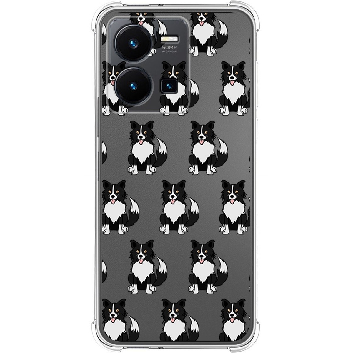Funda Silicona Antigolpes para Vivo Y35 diseño Perros 07 Dibujos