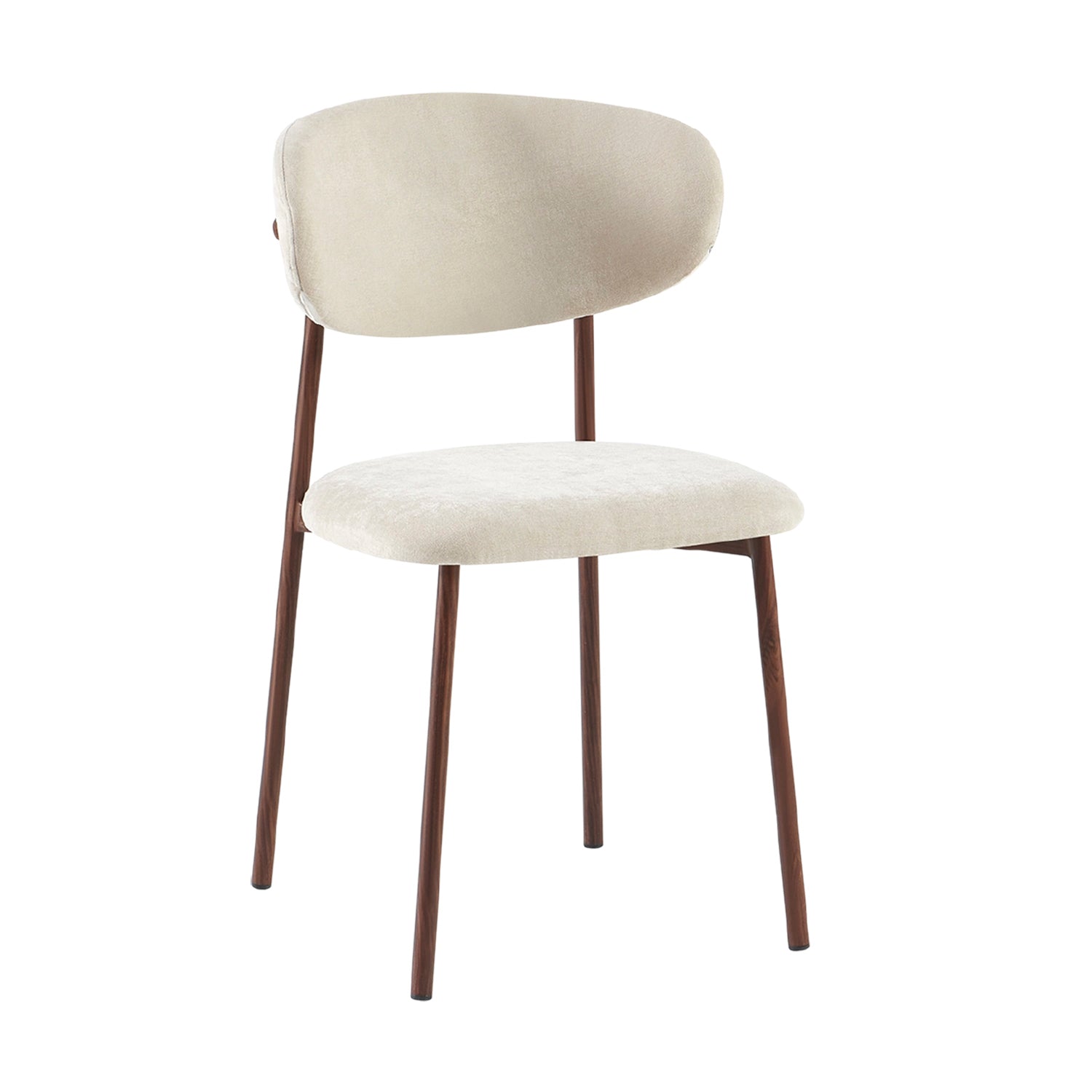 Set de 4 sillas de comedor tapizadas melissa  beige para hogar moderno mueble de almacenaje  - Homekit