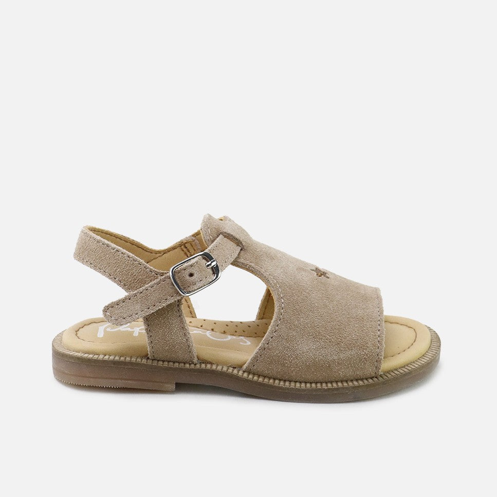 Sandalias Estrella Serraje Camel Tania Papanatas | Eli 1957