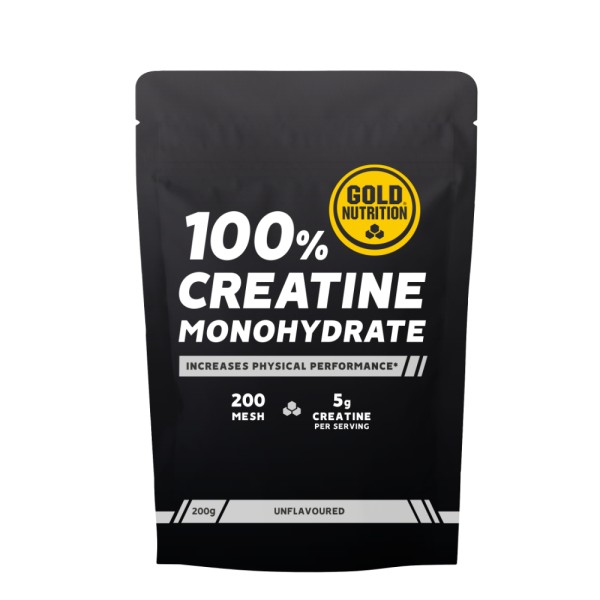 GoldNutrition 100% Creatine Monohydrate - 200 gr Suplemento de Creatina Monohidrato en Polvo para Aumentar Fuerza