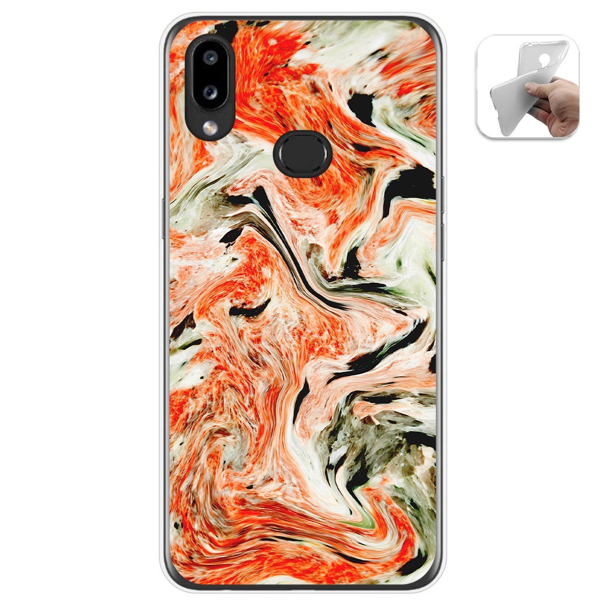 Tumundosmartphone Funda Gel Tpu para Samsung Galaxy A10s diseño Mármol 12 Dibujos