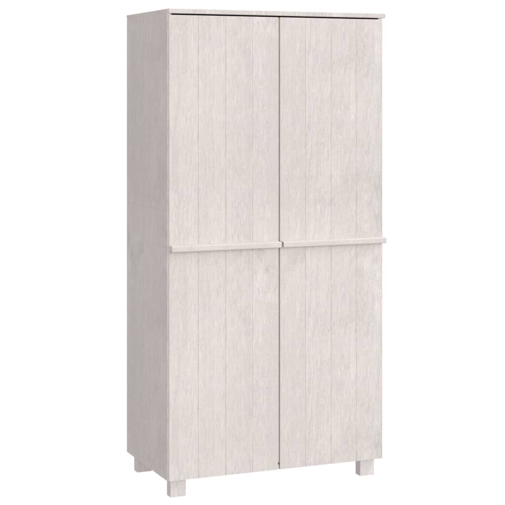 vidaXL Armario HAMAR madera maciza de pino blanco 89x50x180 cm